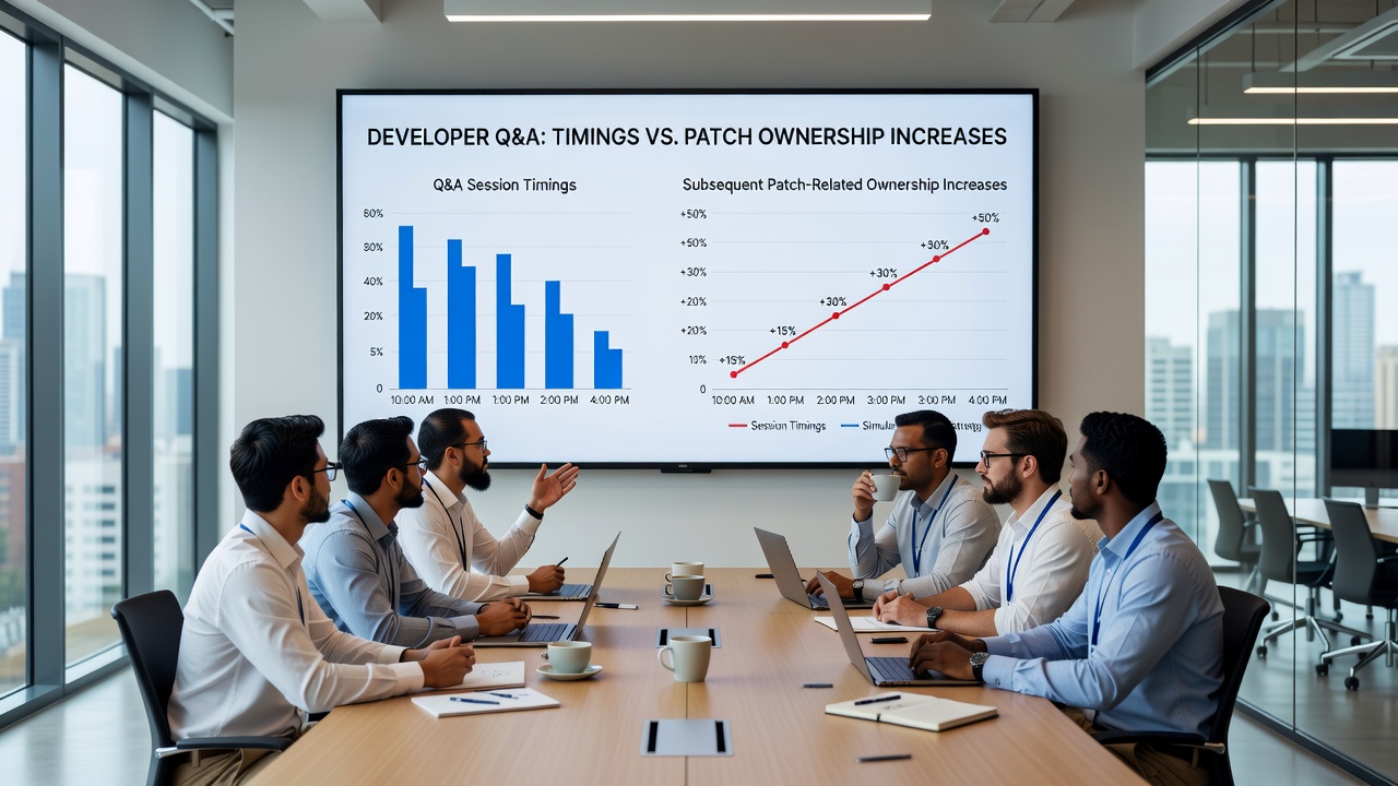 Graph displaying ownership growth curves in simulation strategy games after patches informed by developer Q&A sessions, with data points from 2025 through June 2026