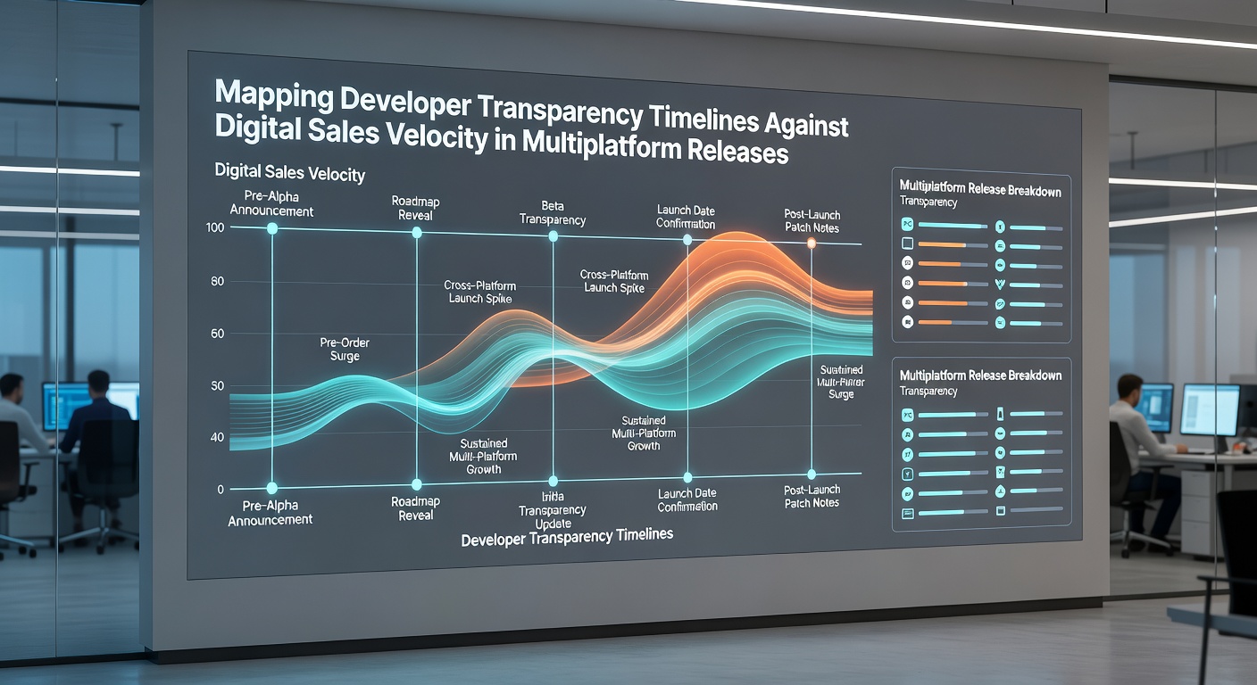Graph illustrating sales velocity shifts following developer transparency updates in multiplatform releases