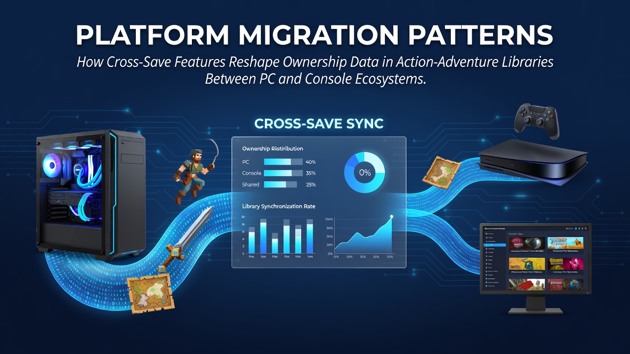 Cross-save functionality enabling seamless progress transfer between PC and console platforms in action-adventure games