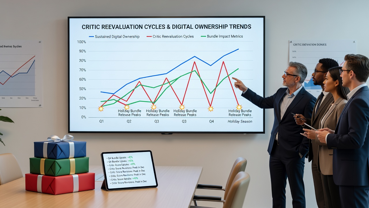 Digital ownership graphs showing sustained player retention in open-world action games after holiday bundle periods