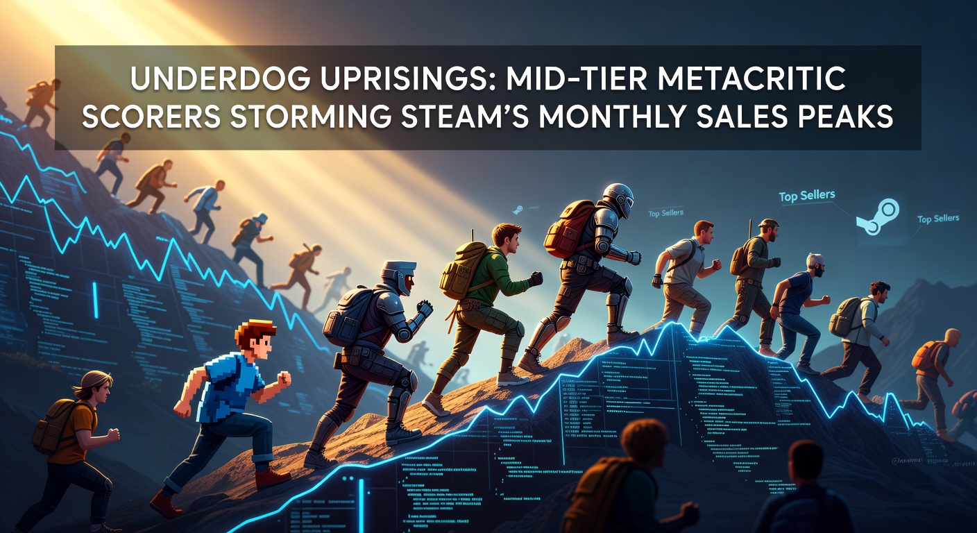Steam sales chart highlighting mid-tier Metacritic games dominating top positions in April 2026